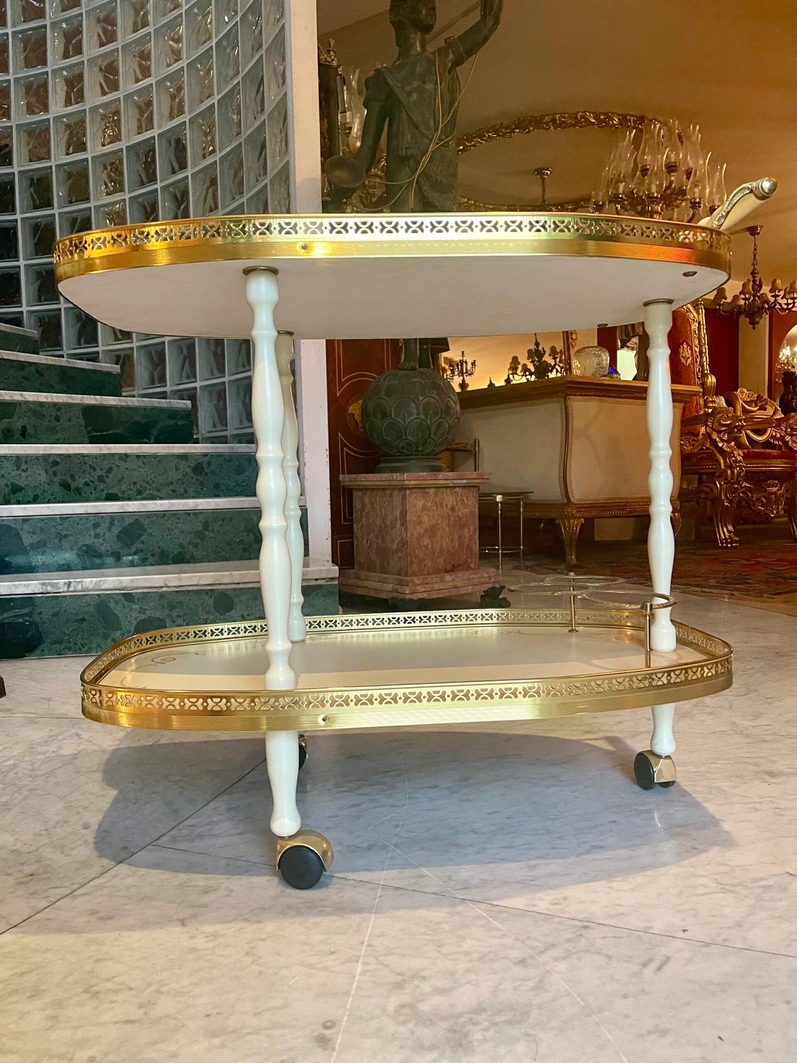 Carrello Portavivande Dolce stile Rococò