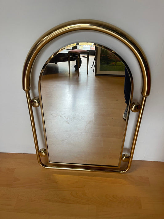 Specchio con cornice in ottone, stile Moderno anni '70
