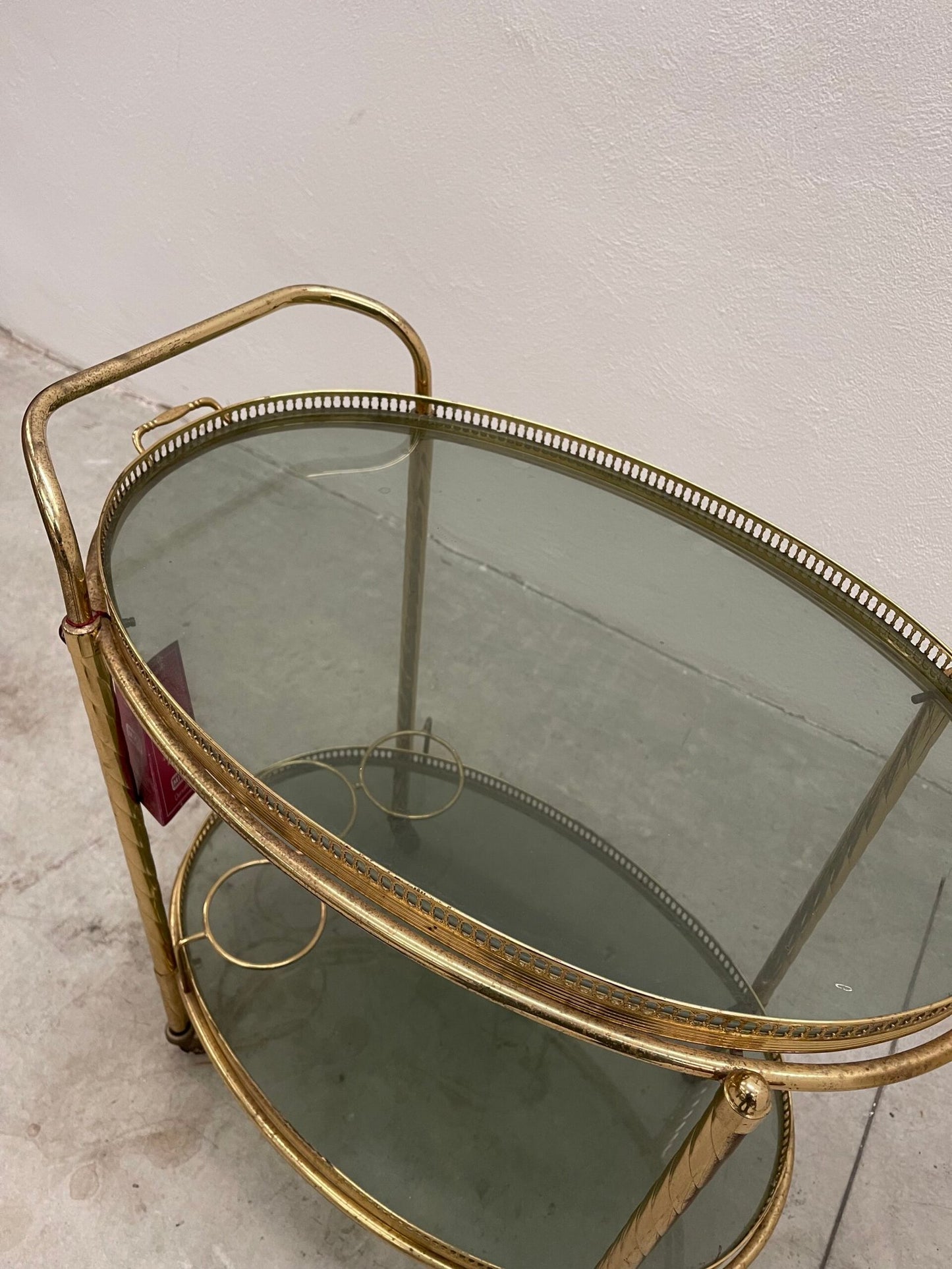 Carrello portavivande in ottone italiano anni '70