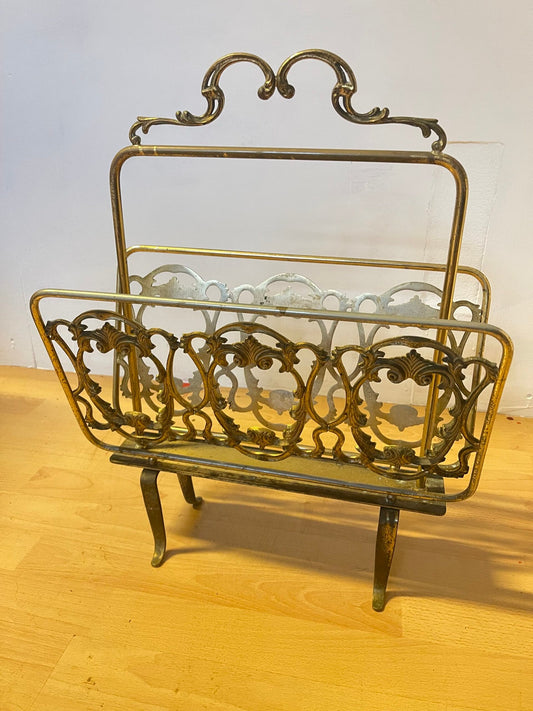 Portariviste vintage in ottone lavorato