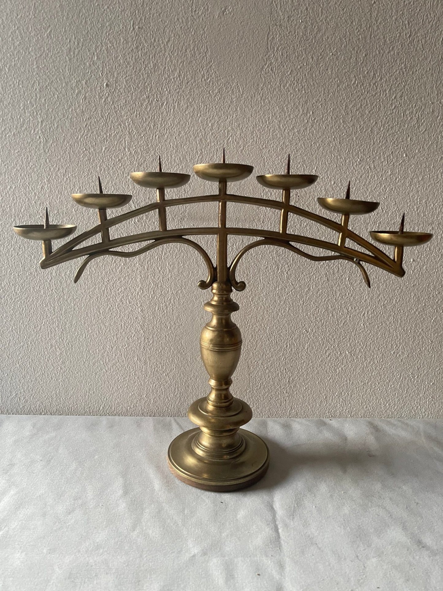 Grande Candelabro a 7 Braccia in Otto Massiccio, Design "Ponte"