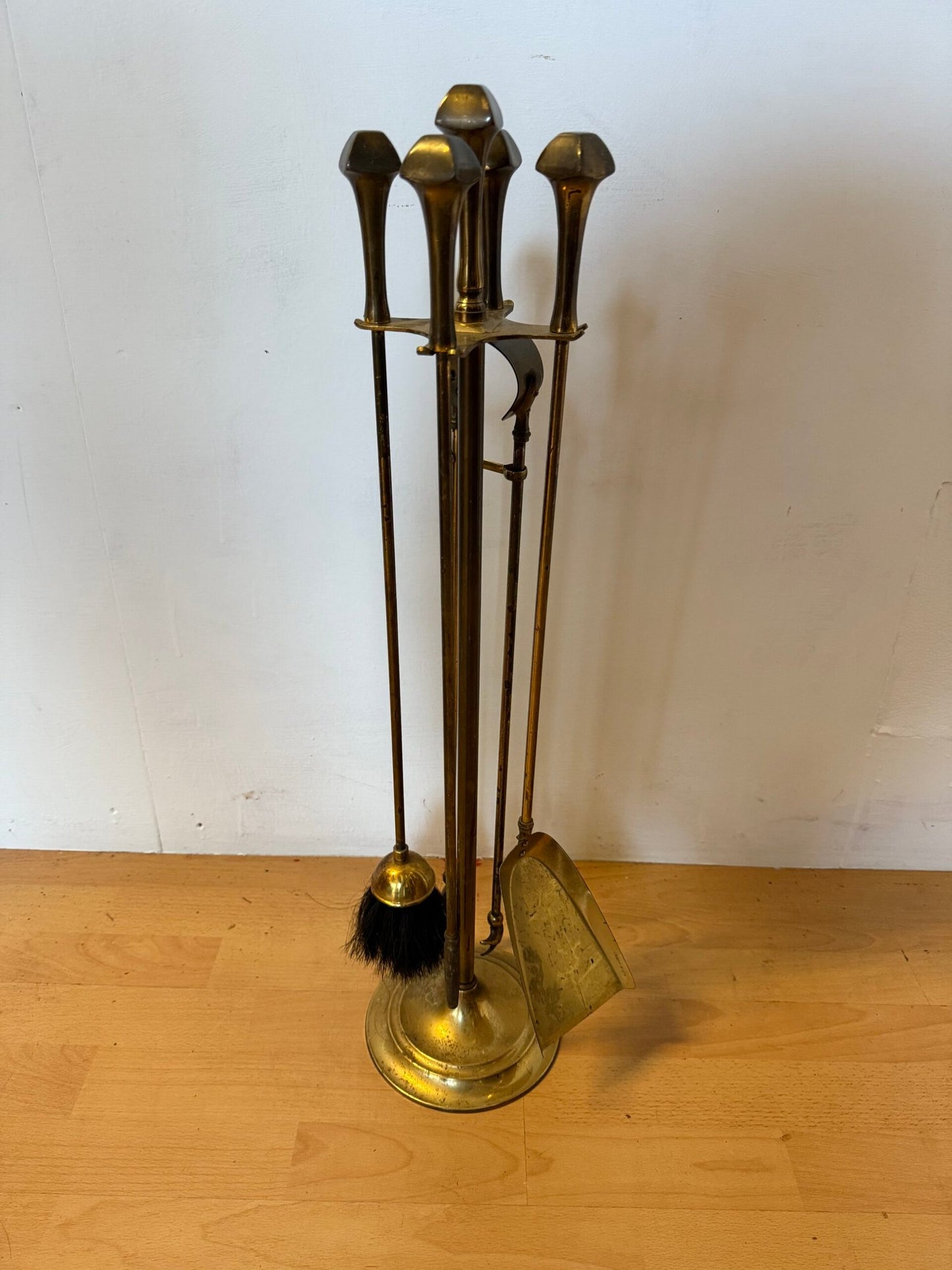 Set di Attrezzi da Camino in Ottone Massiccio