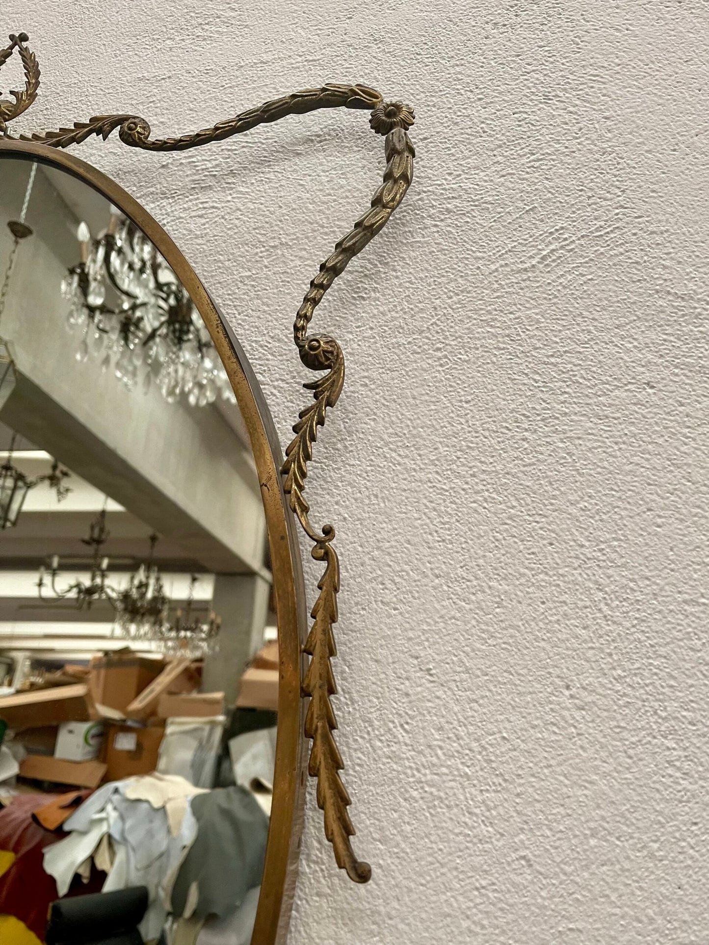 Specchio in ottone e vetro