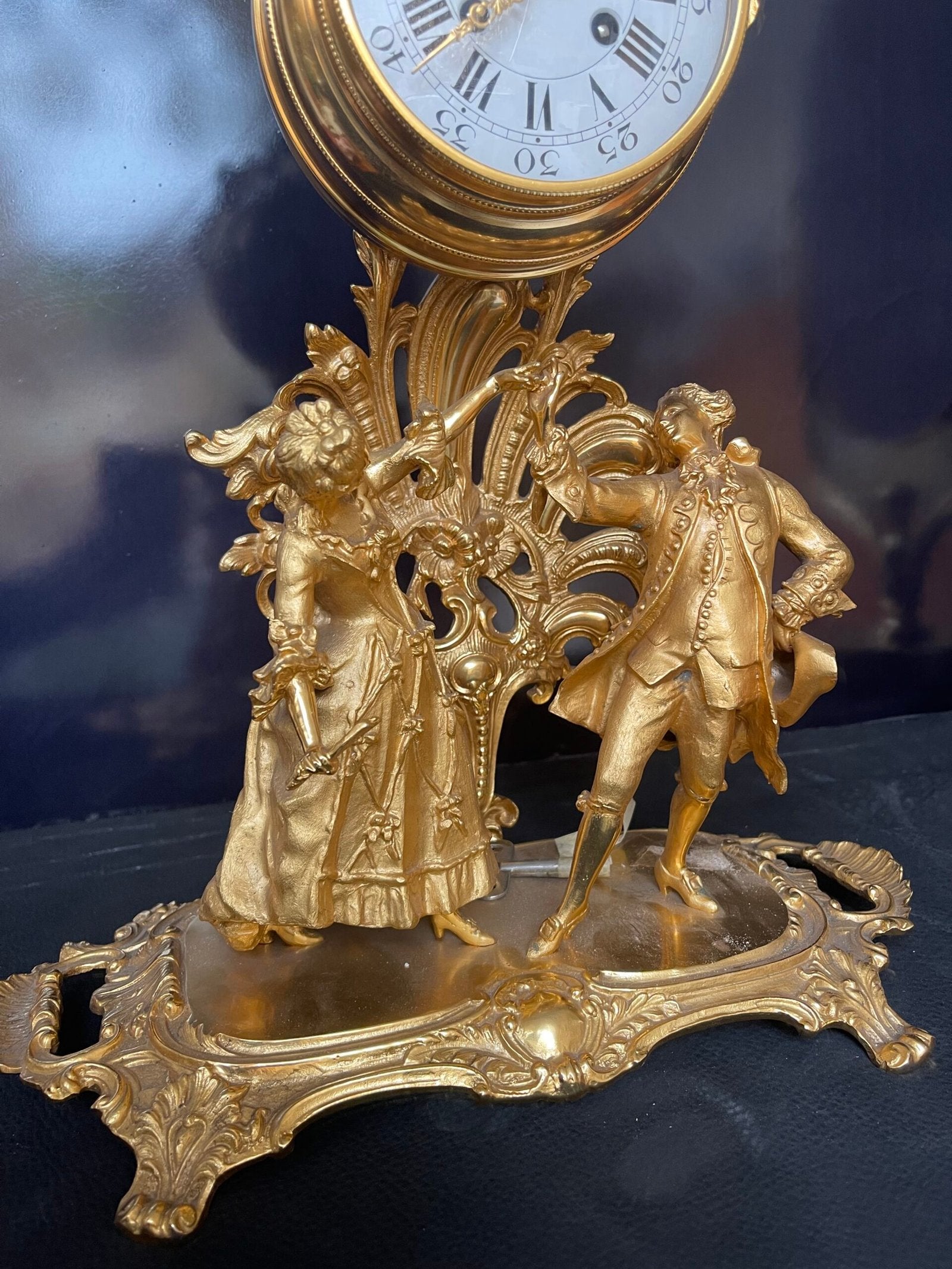 Orologio con scena galante Rococò