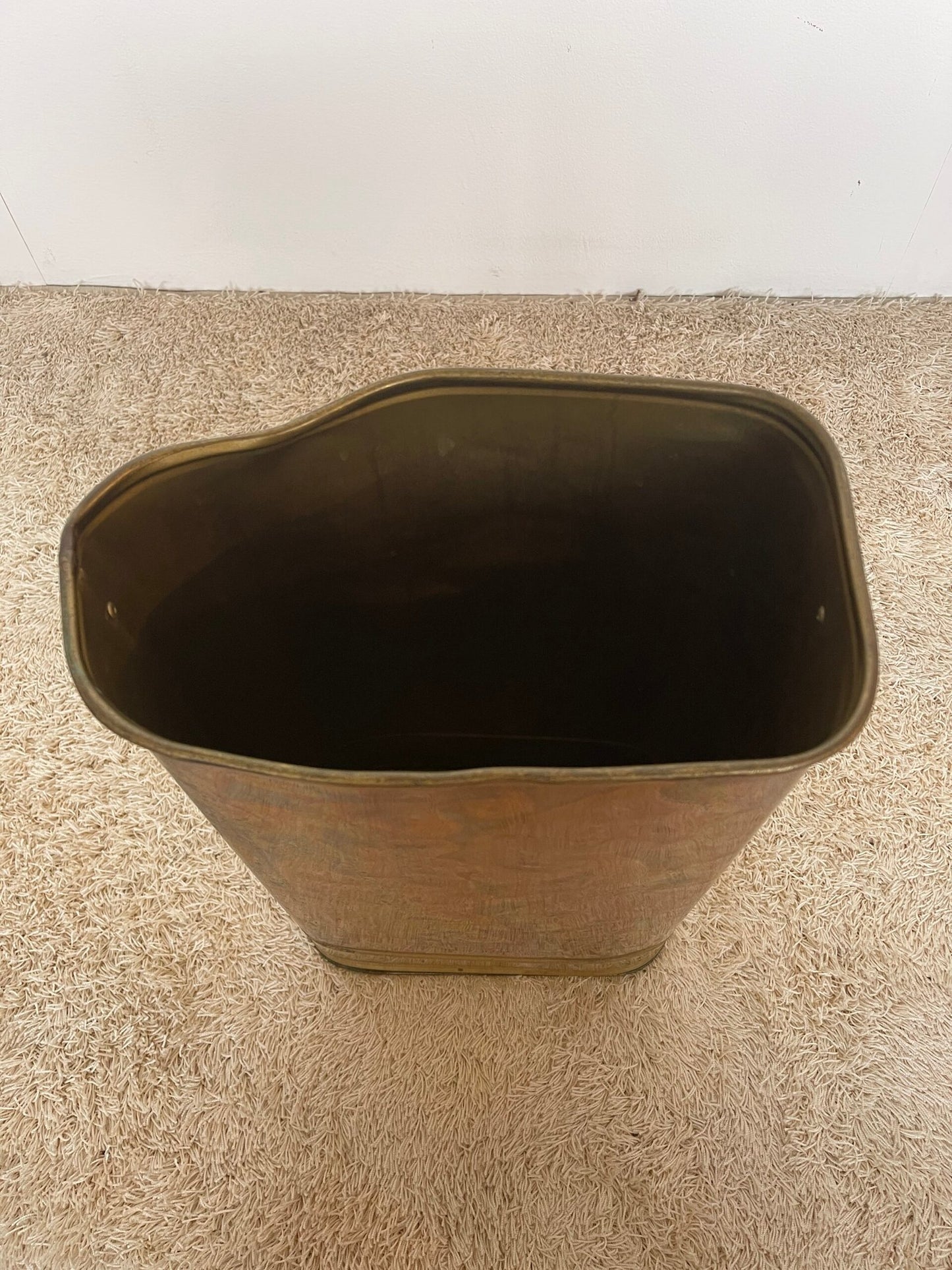 Secchio in Rame Anticato con Manici Laterali – Stile Vintage