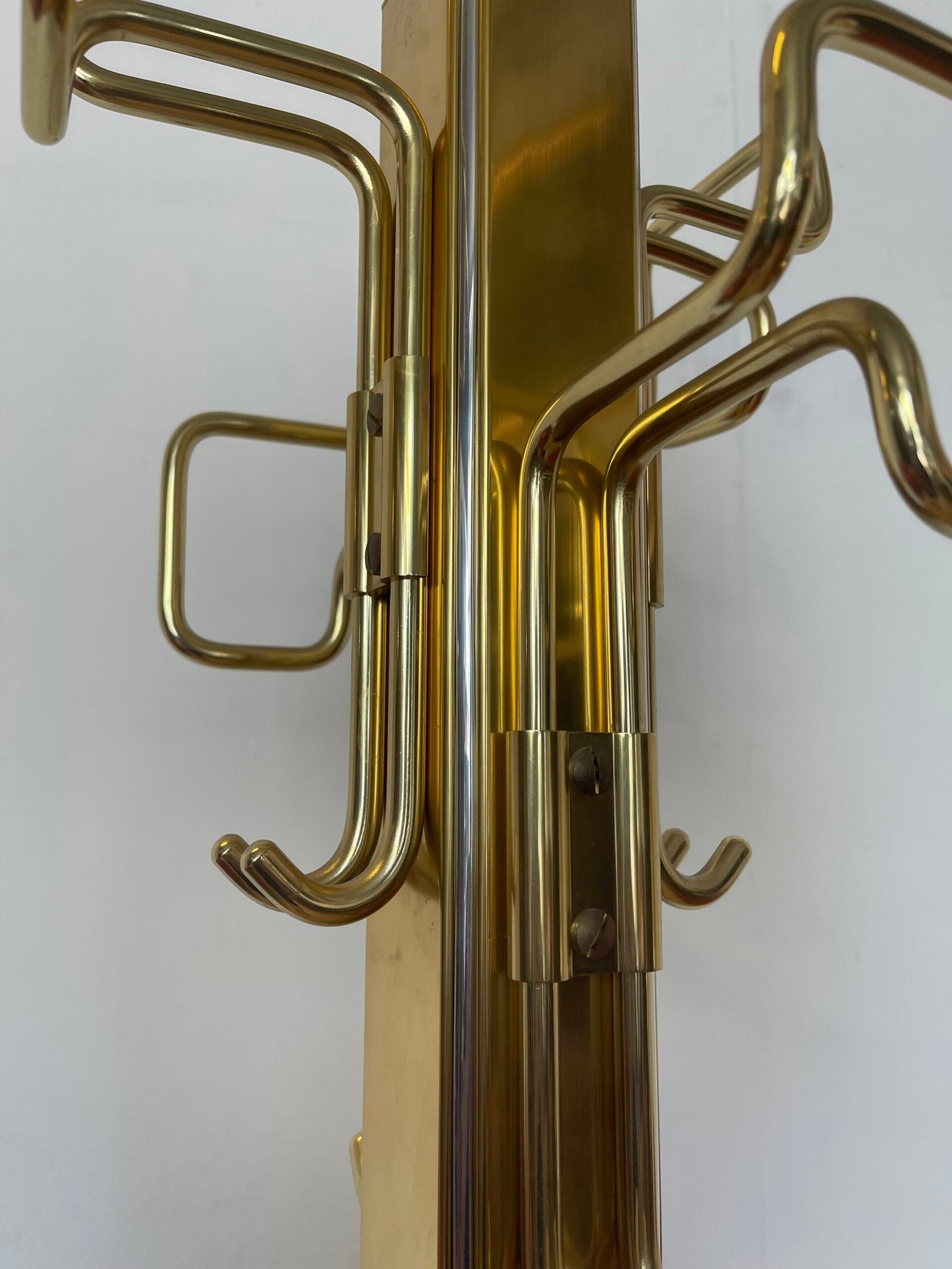 Appendiabiti in ottone vintage stile belga anni '70