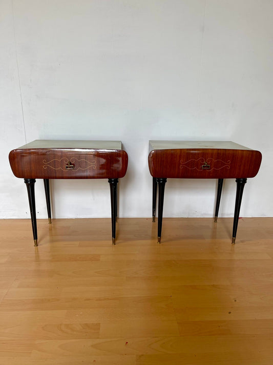 Coppia di comodini stile italiano anni '60