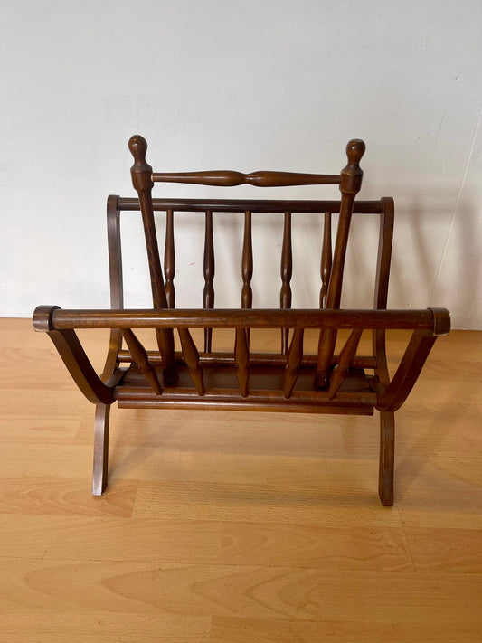 Portariviste vintage in legno tornito