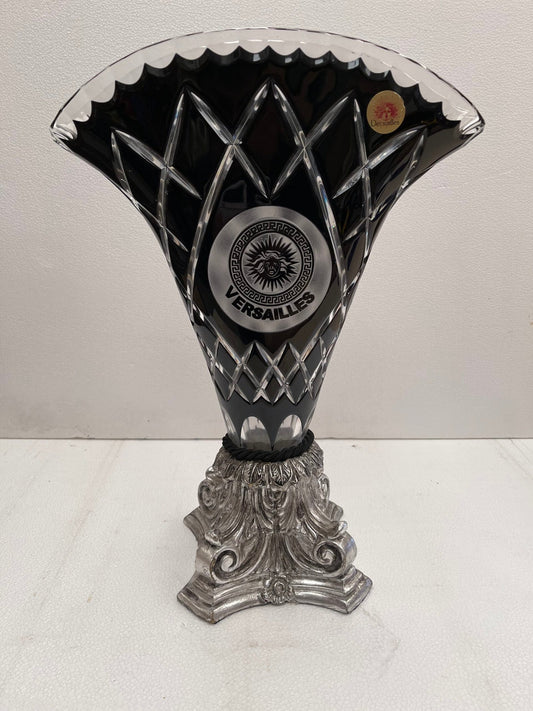 Cristallo nero versailles in bronzo argentato XX secolo