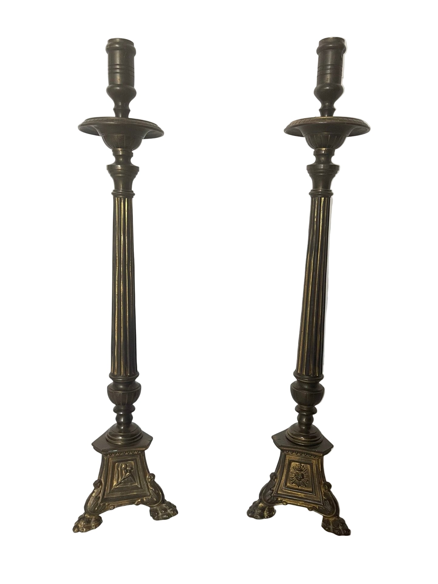 Coppia di Candelieri/Portaceri da altare o da tavolo