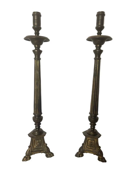 Coppia di Candelieri/Portaceri da altare o da tavolo