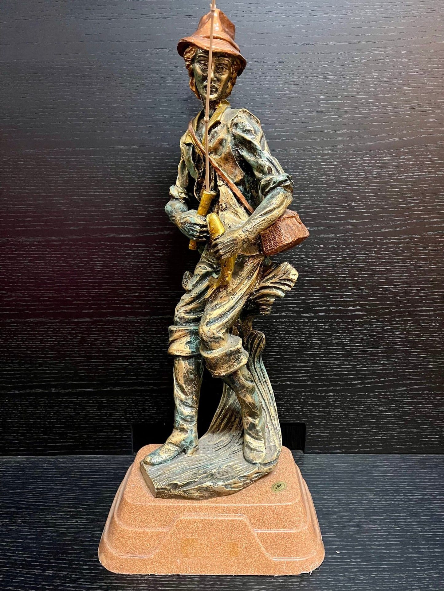 Statua "Il Pescatore" in Bronzo Patinato