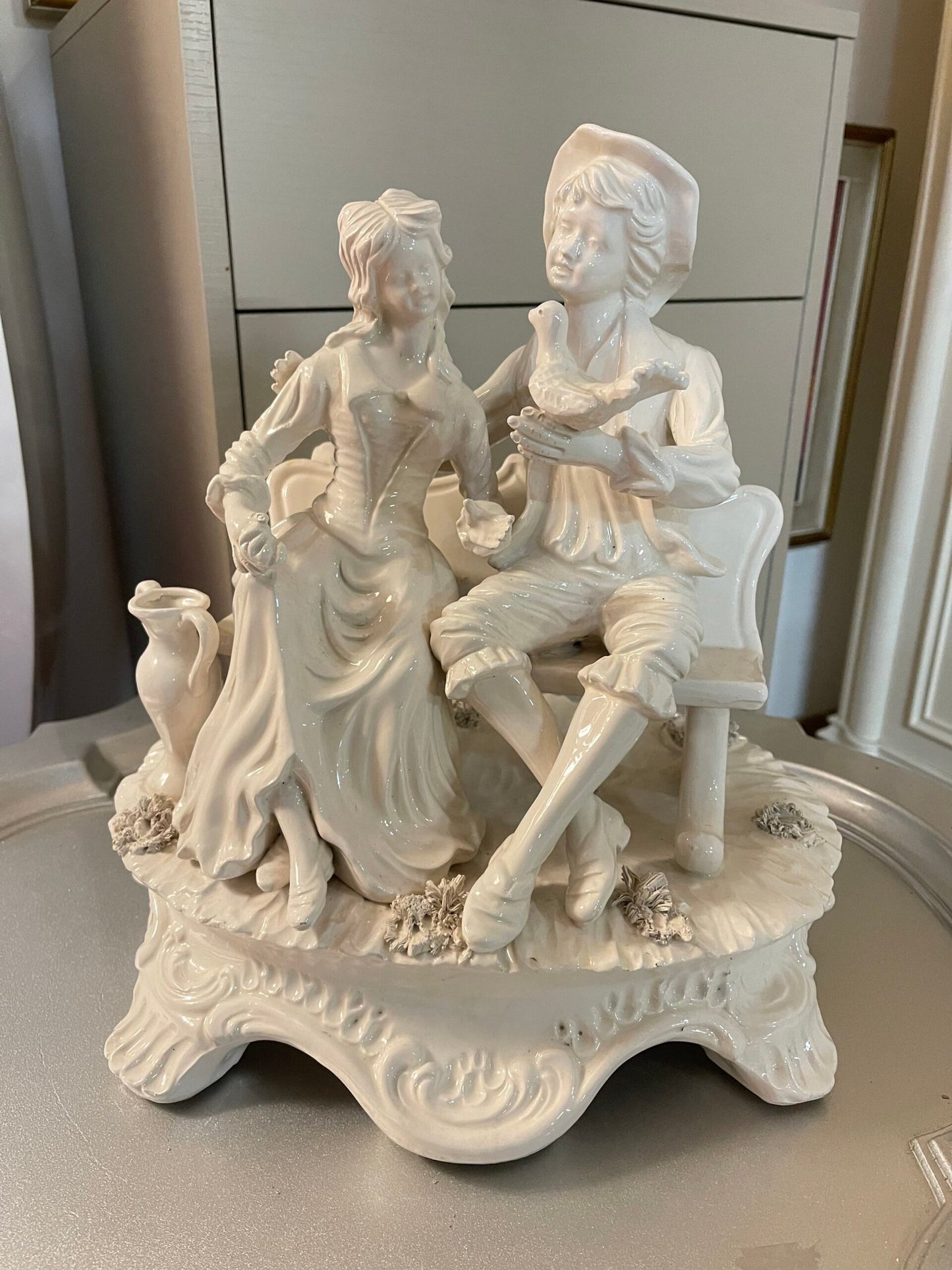 Coppia Nymphenburg in Porcellana Biscuit