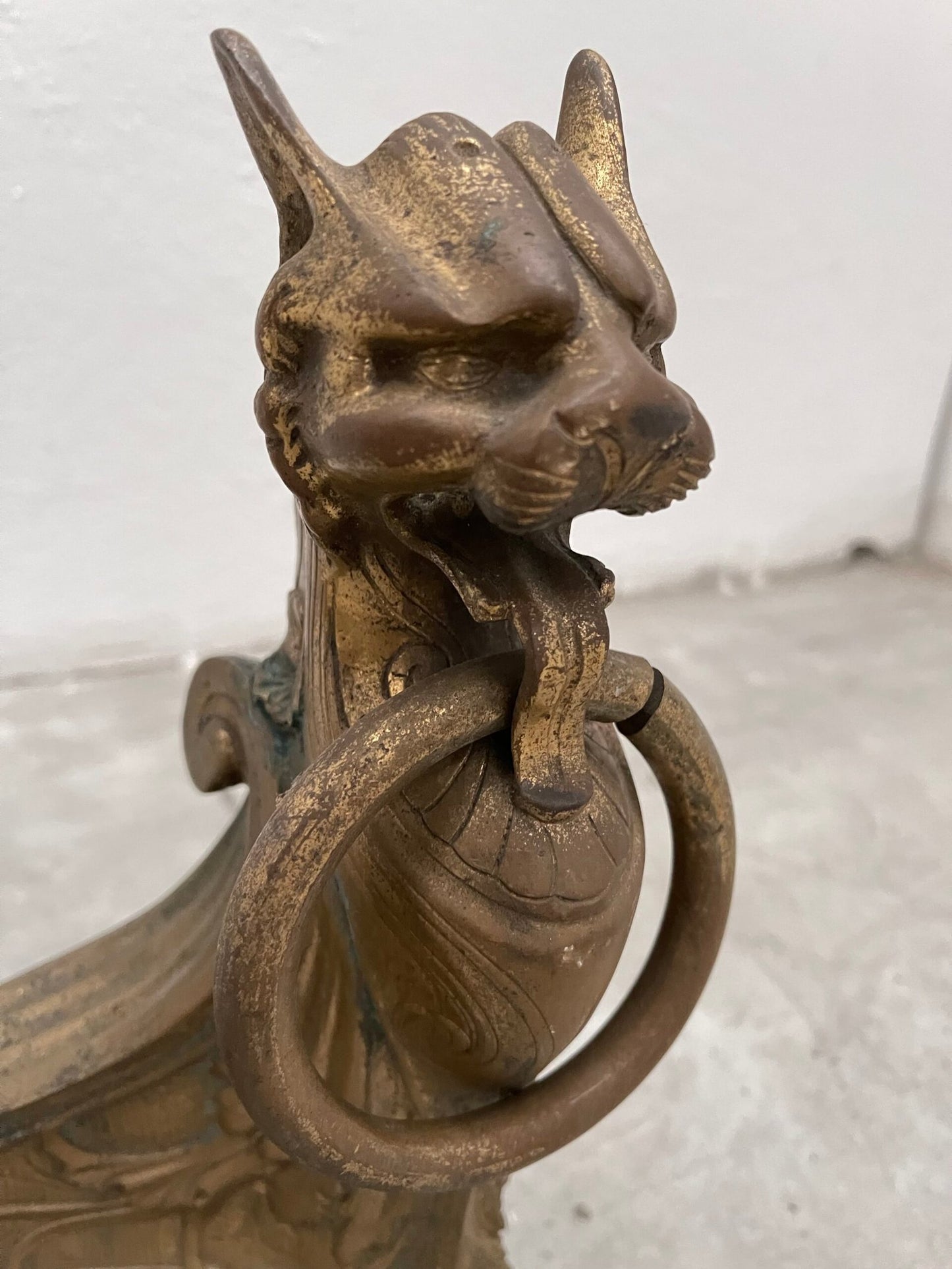 Antico Parafuoco in ottone stile imperio XIX secolo italiano