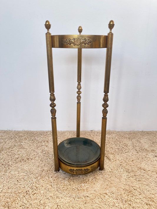 Portaombrelli Vintage in Ottone con Decori Neoclassici
