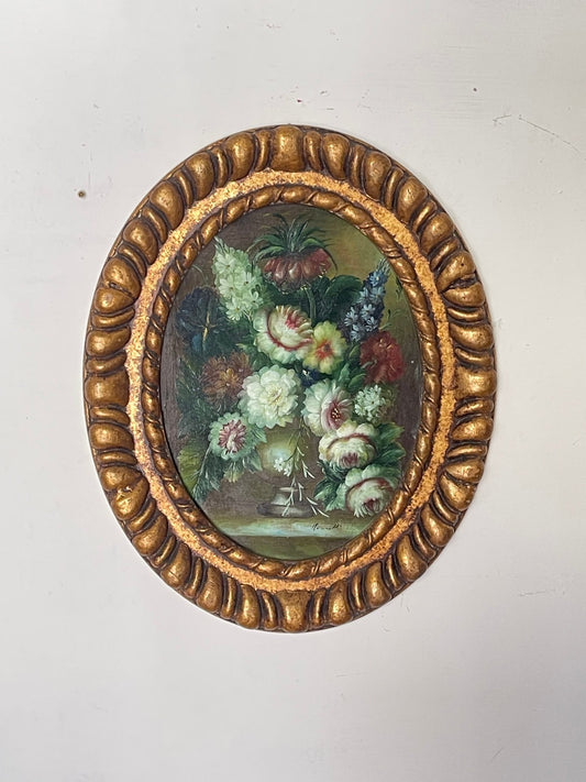 Dipinto ad Olio su Tavola di Fiori Still Life di Nanielli