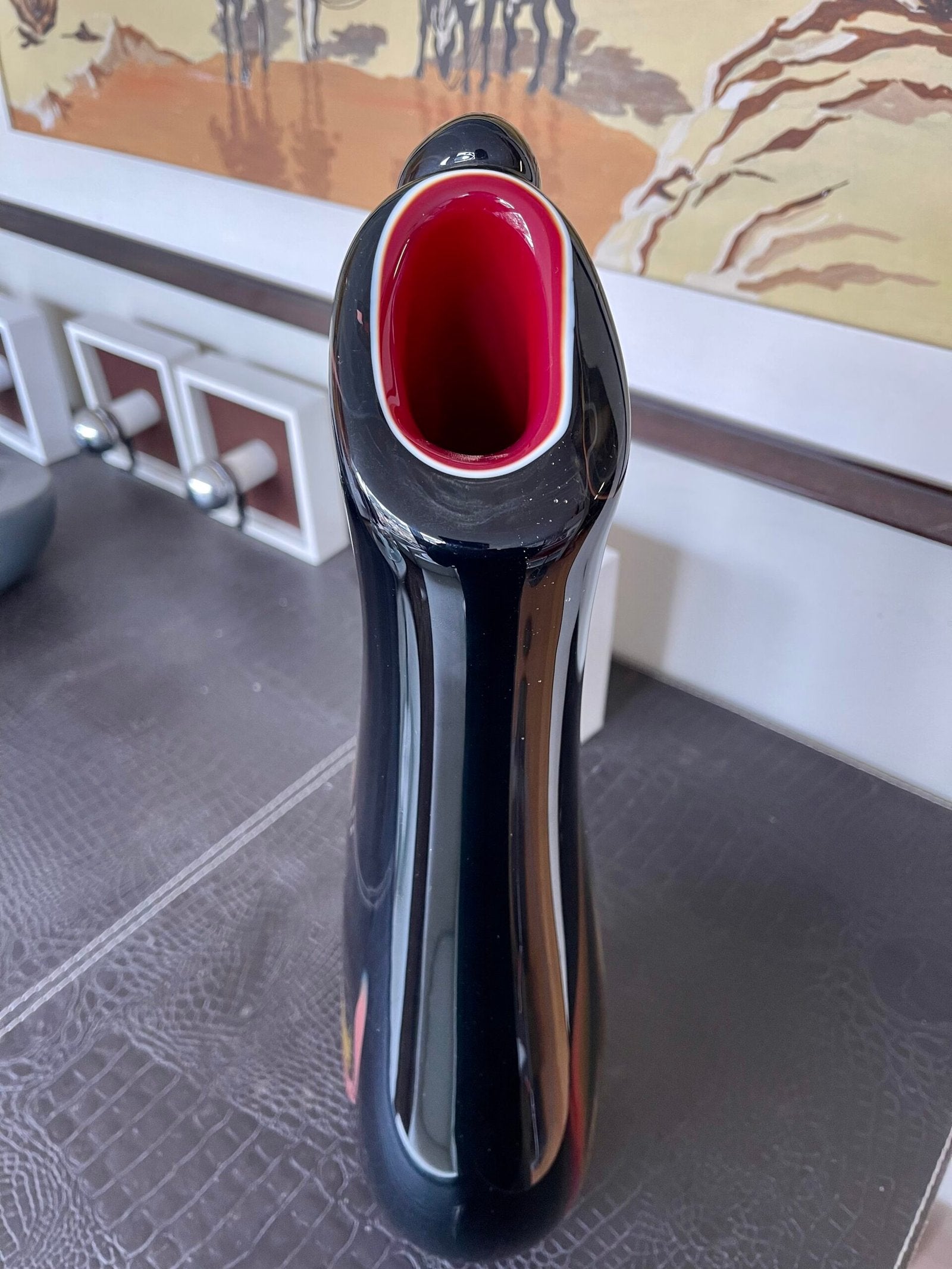 Vaso in vetro artistico multicolore