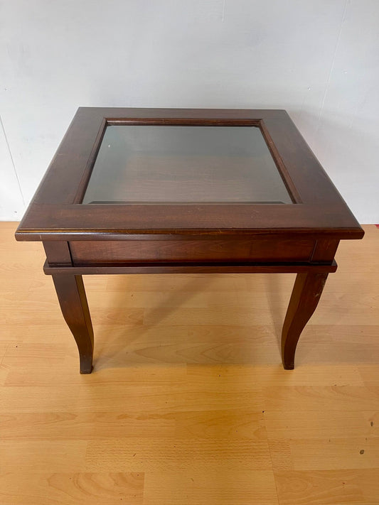 Tavolino da salotto con vetro a vista