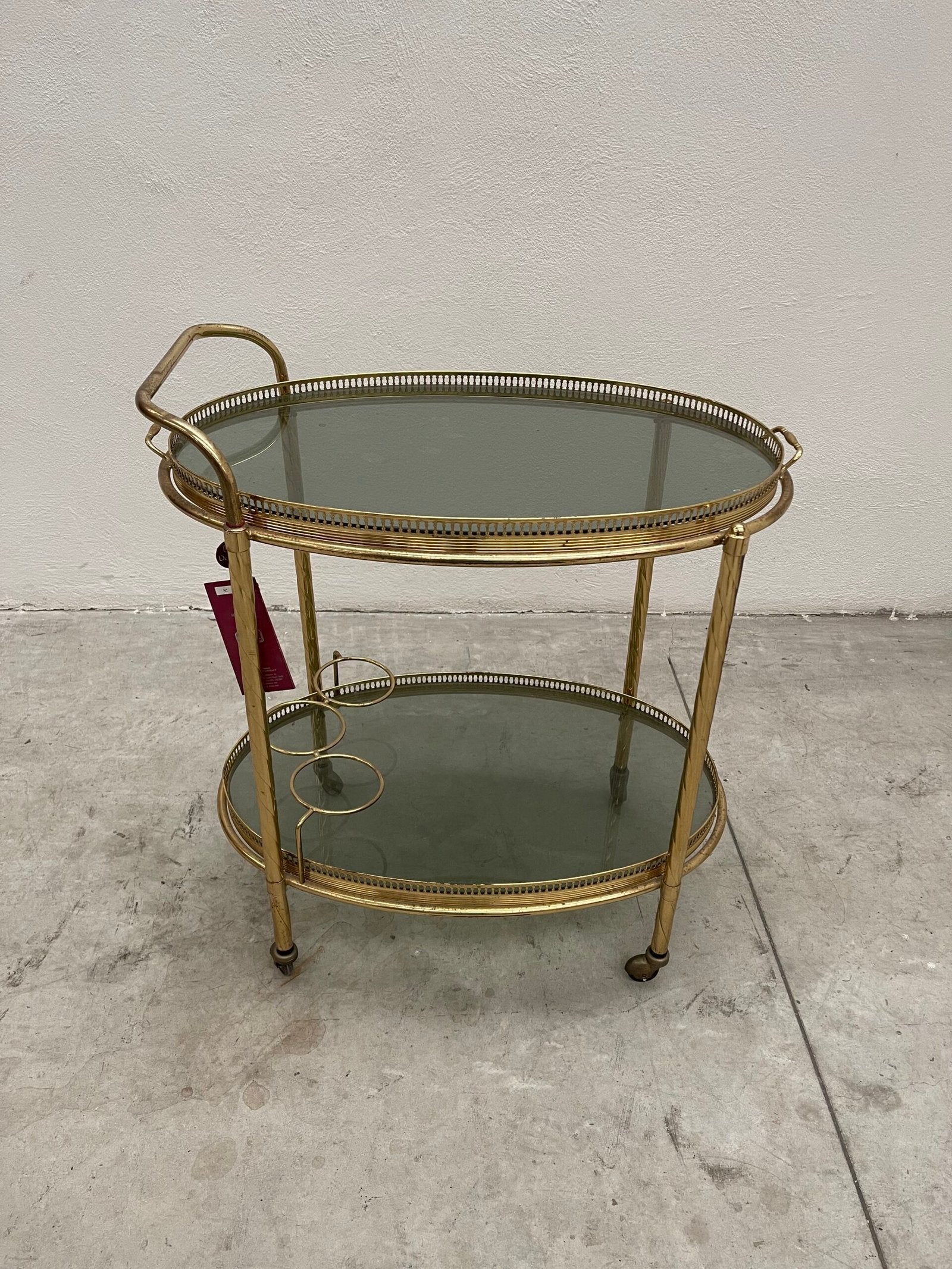 Carrello portavivande in ottone italiano anni '70