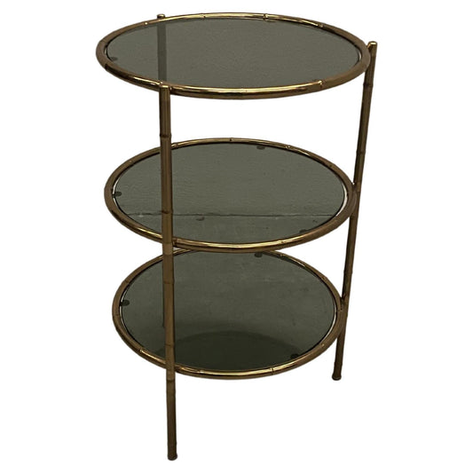 Vassoi in vetro ottone vintage