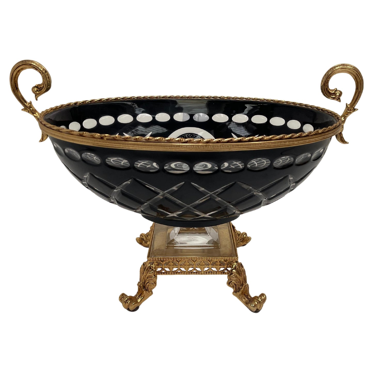 Capolavoro in Cristallo molato a mano in bronzo dorato