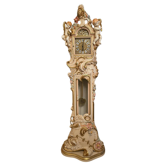 Orologio a Pendolo in Legno Laccato Style Barocco Veneziano 700
