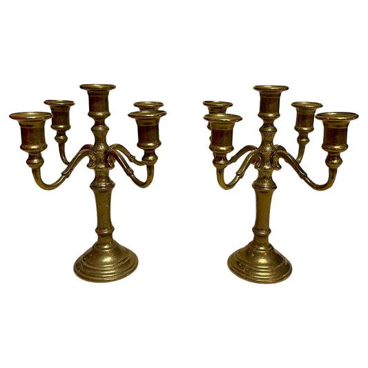Coppia Candelabri bronzo stile antico italia