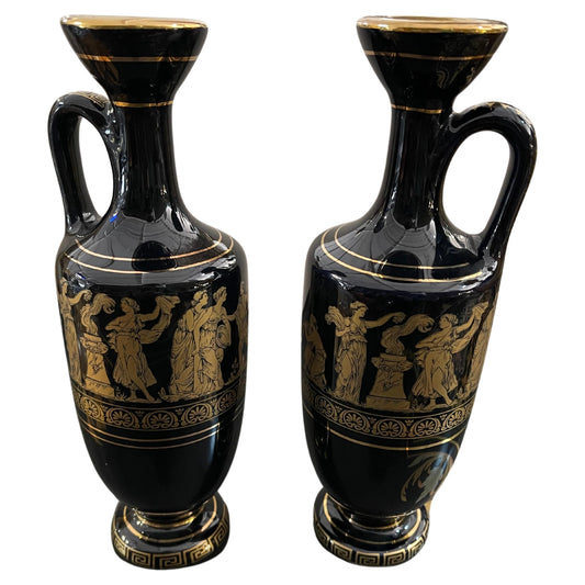 Set vaso centrotavola design vetro scuro murano vintage epoca anni '60