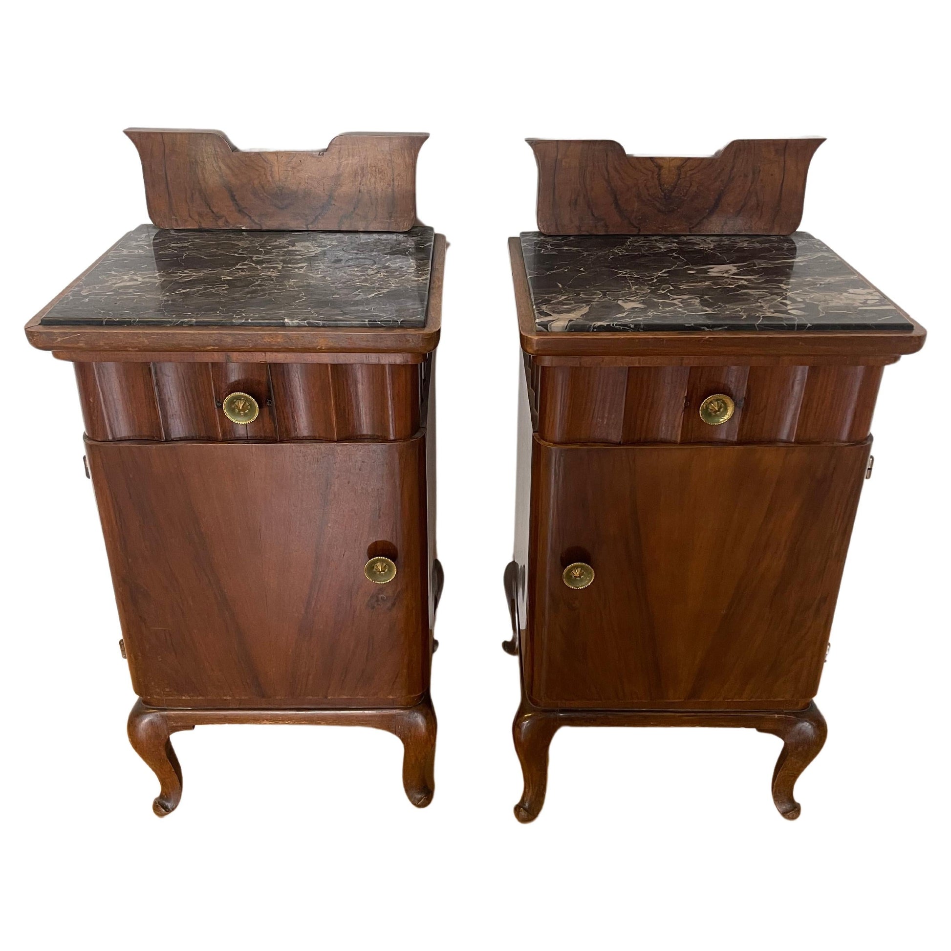 Coppia di comodini antichi Art Deco