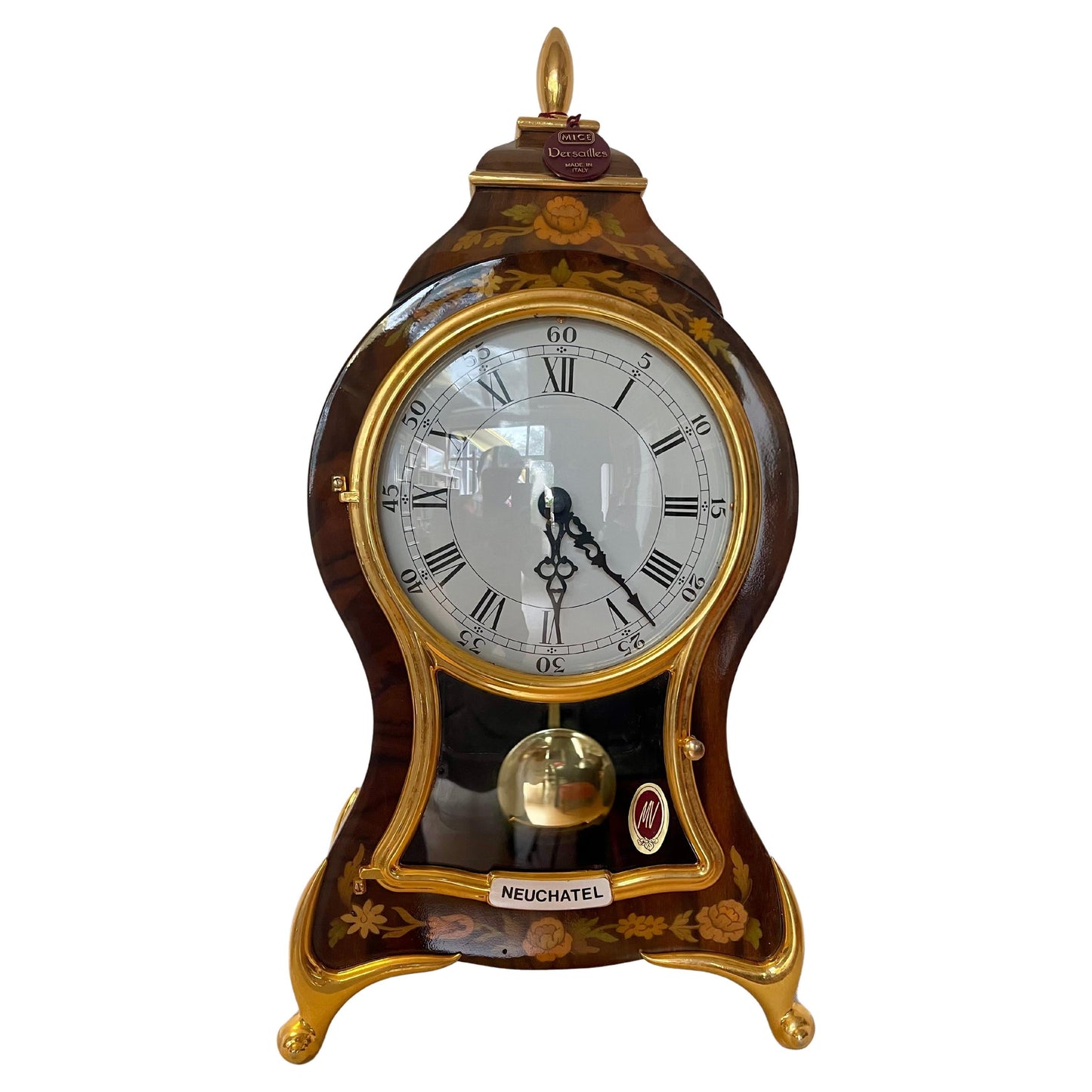 Orologio da tavolo in legno stile francese a batteria anni 90 Nuova