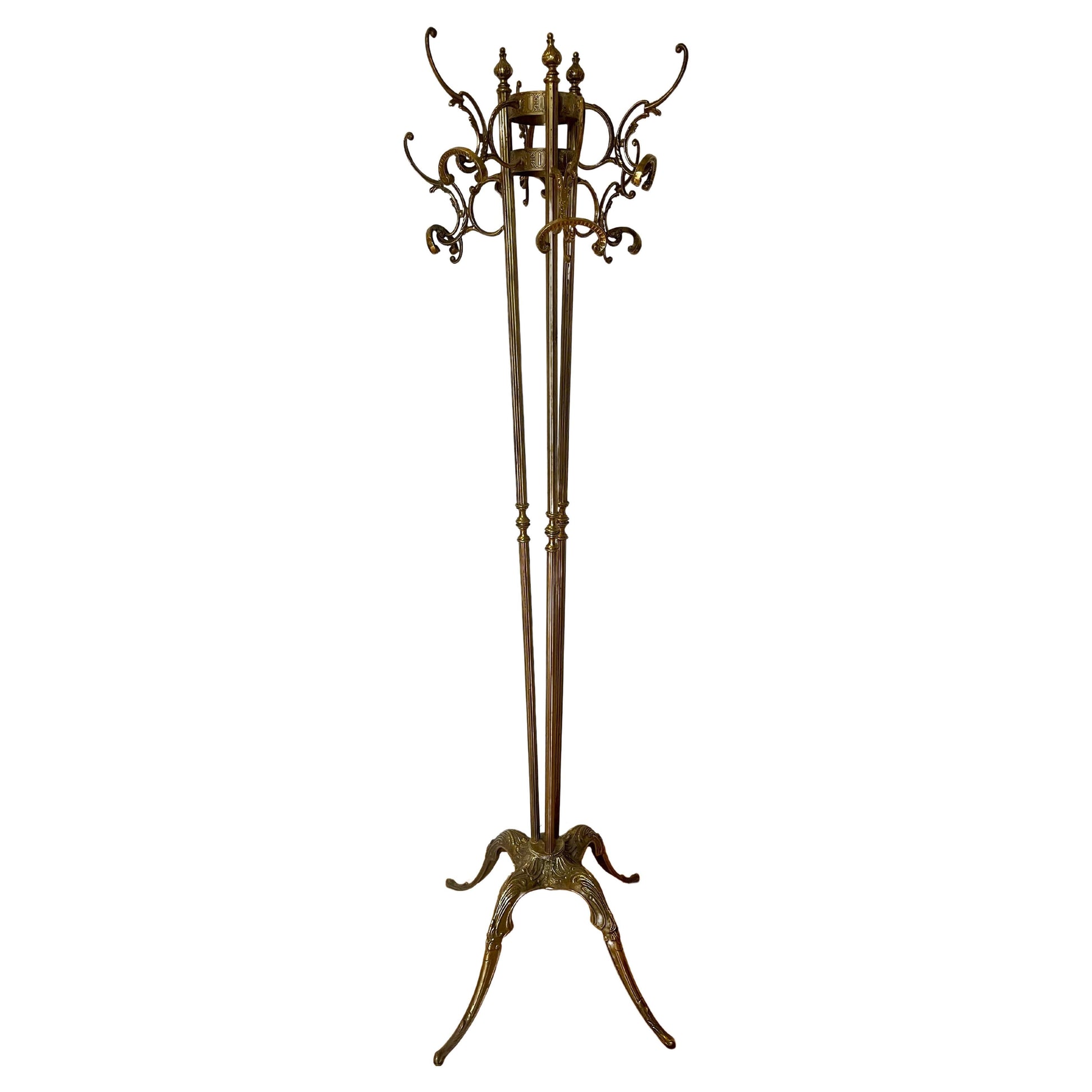 Raro Appendiabiti in ottone 1980