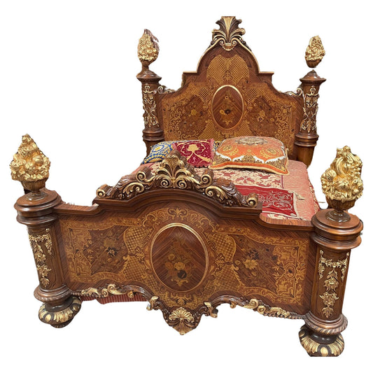 Prestigioso ed lusso Letto francese stile Luigi XV anni '70