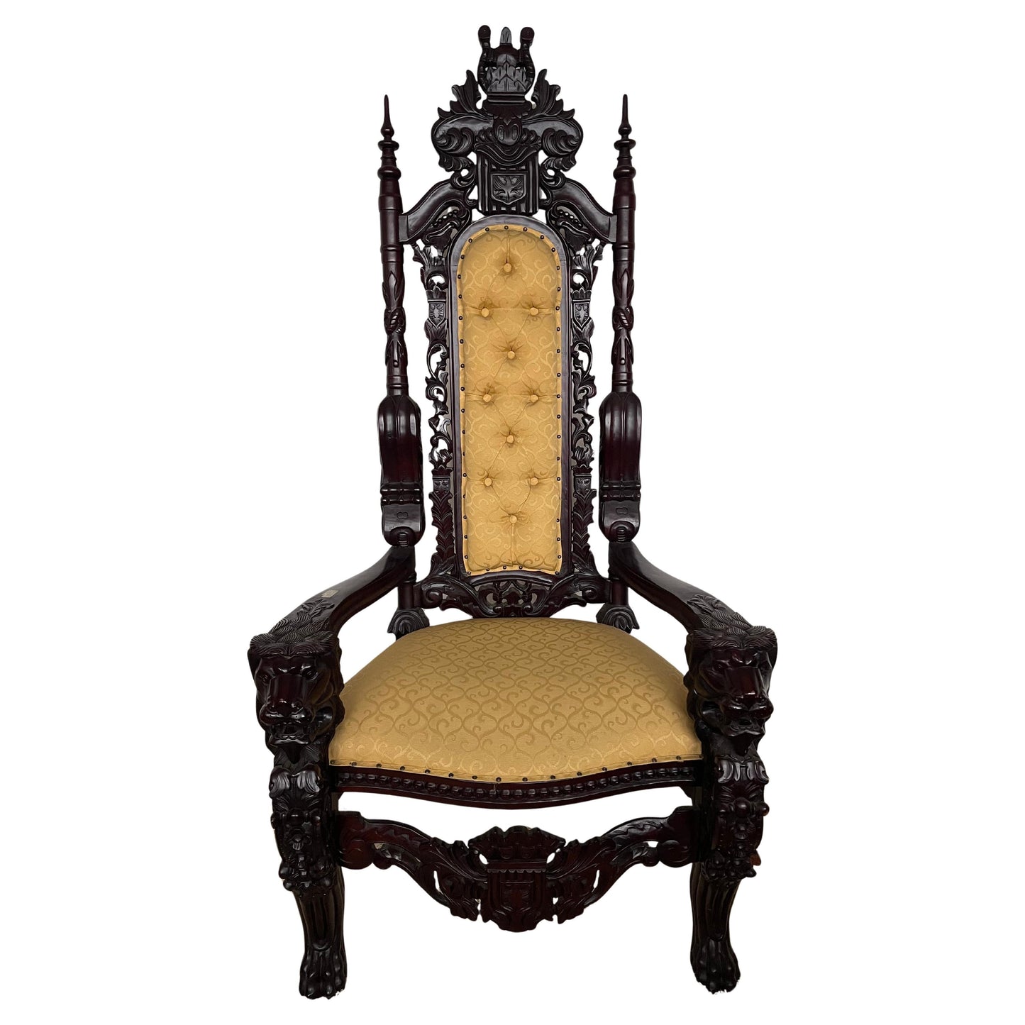 Grande trono lion king italiano stile dark poltrone reale del secolo XX