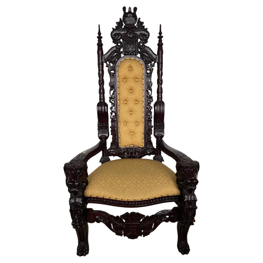 Grande trono lion king italiano stile dark poltrone reale del secolo XX