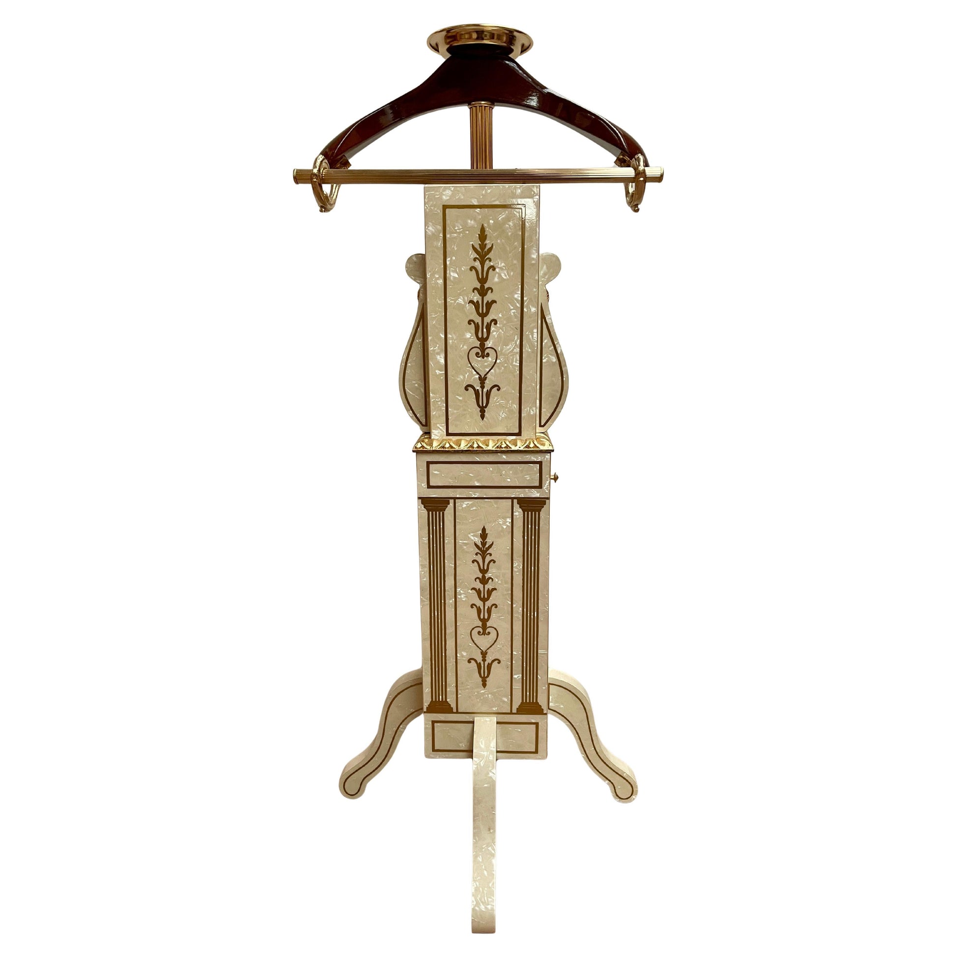 Appendiabiti di lusso italiano bianco by Domenico Rugiano anni '70 nuovo