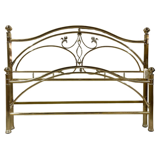 Letto italiano in ottone dorato vintage anni '70