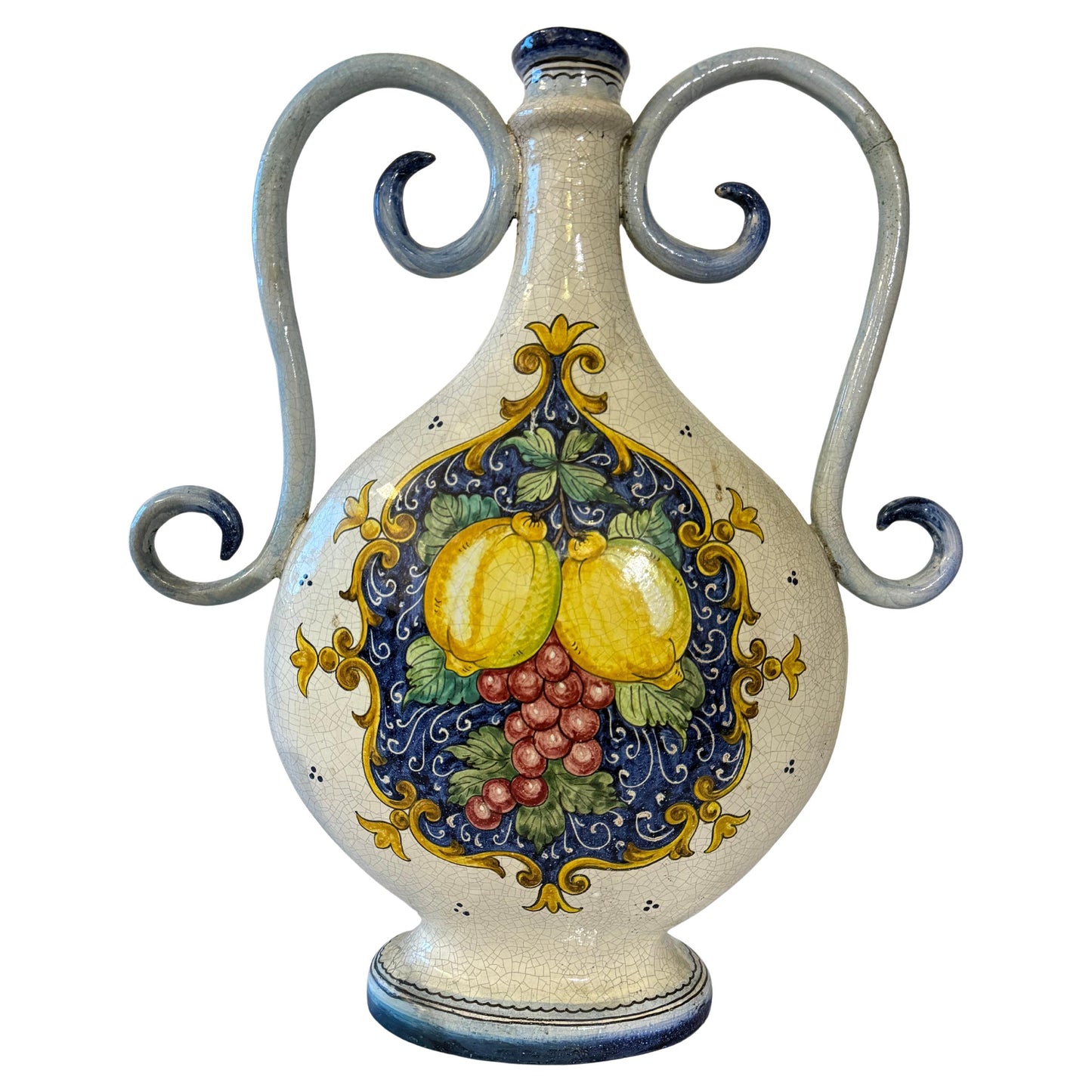 Antico vasi in ceramica veneziano dipinta a mano secolo XIX