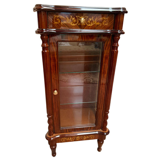 Vetrina italiana in legno noce vintage anni '90