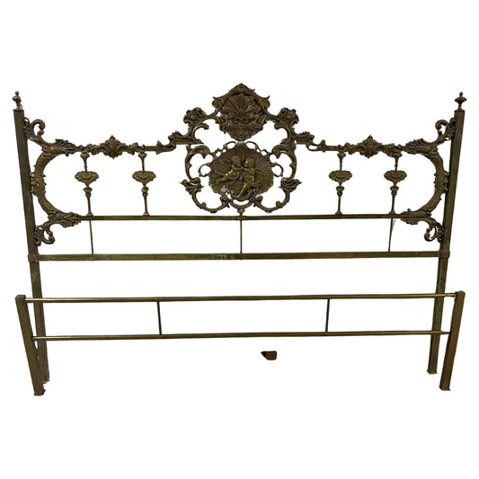 Letto antico in ferro battuto italiano XIX secolo