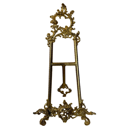 Cavalletto in bronzo lucido portafoto stile francese secolo XX