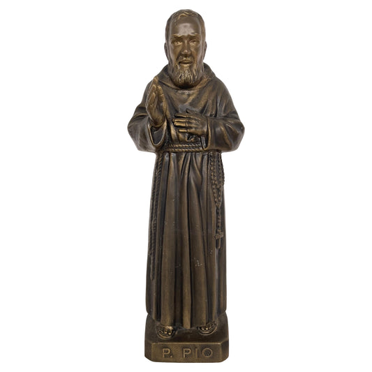 Statua Padre Pio Benedicente in BRONZO XX secolo italian