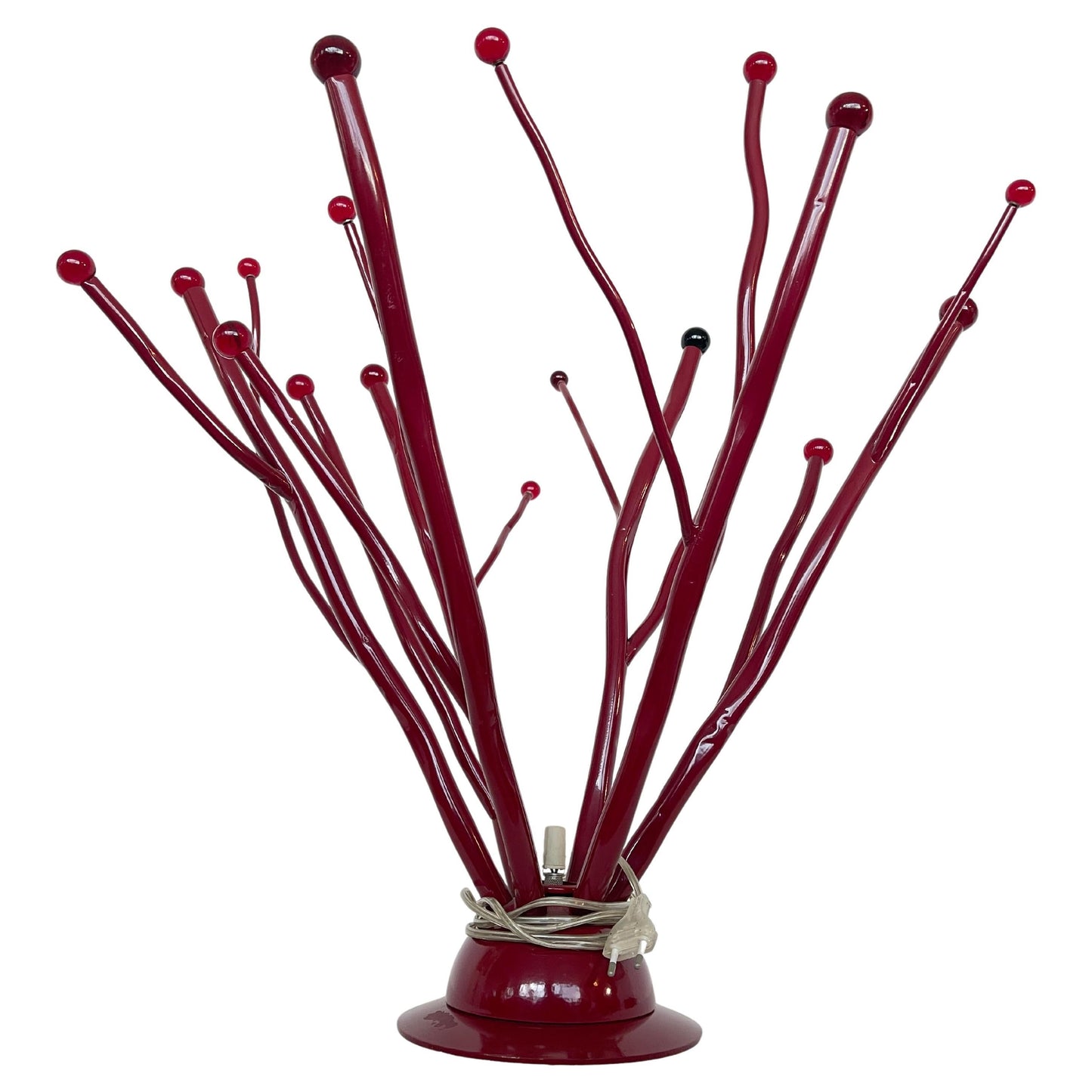 Rara lampada da tavolo design rosso italian anni '90