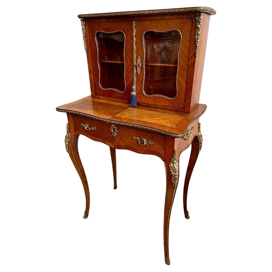Scrivania con scrittoio ormolu in legno e bronzo francia anni '20