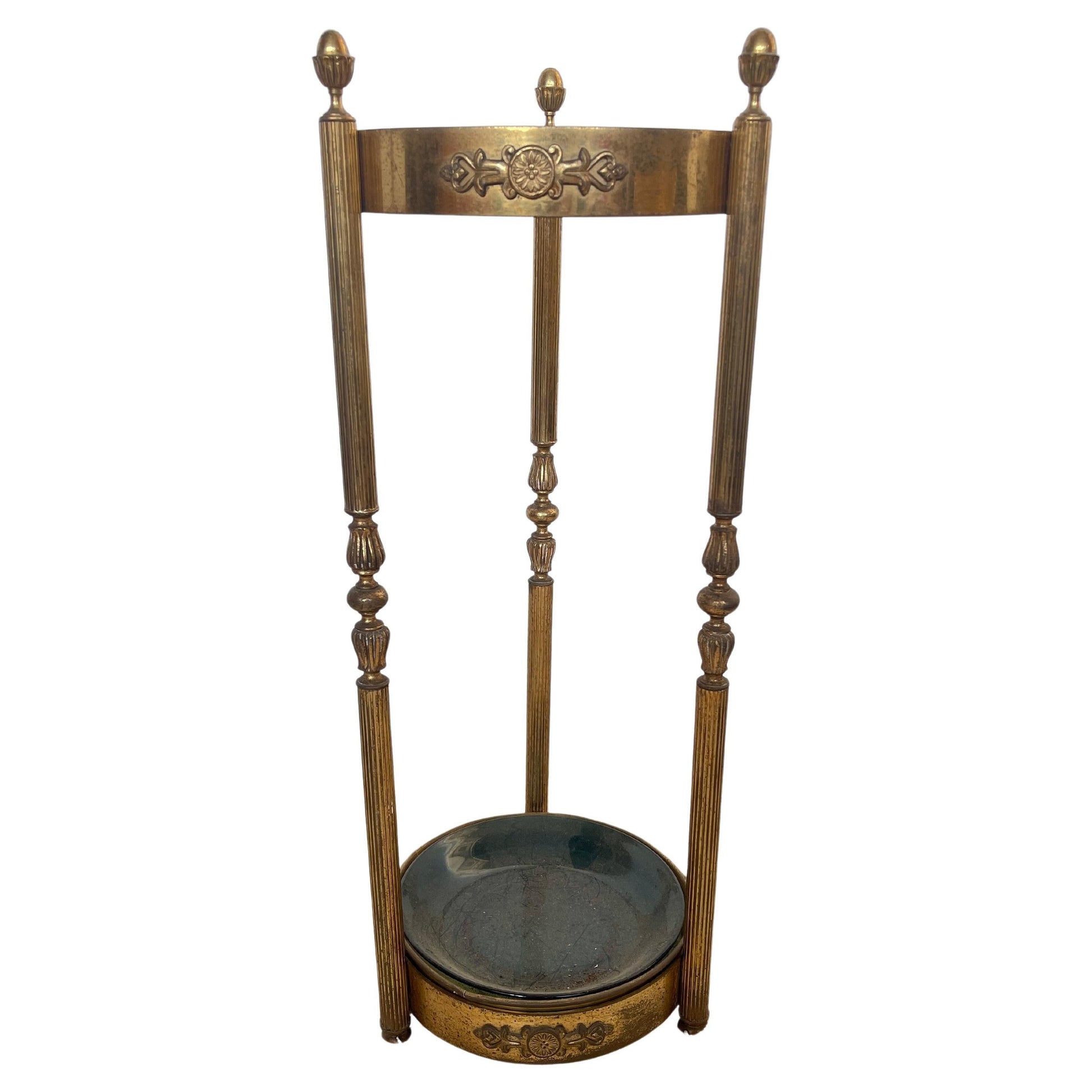 Portaombrelli in ottone stile Mid-Century moderno anni '60 italian