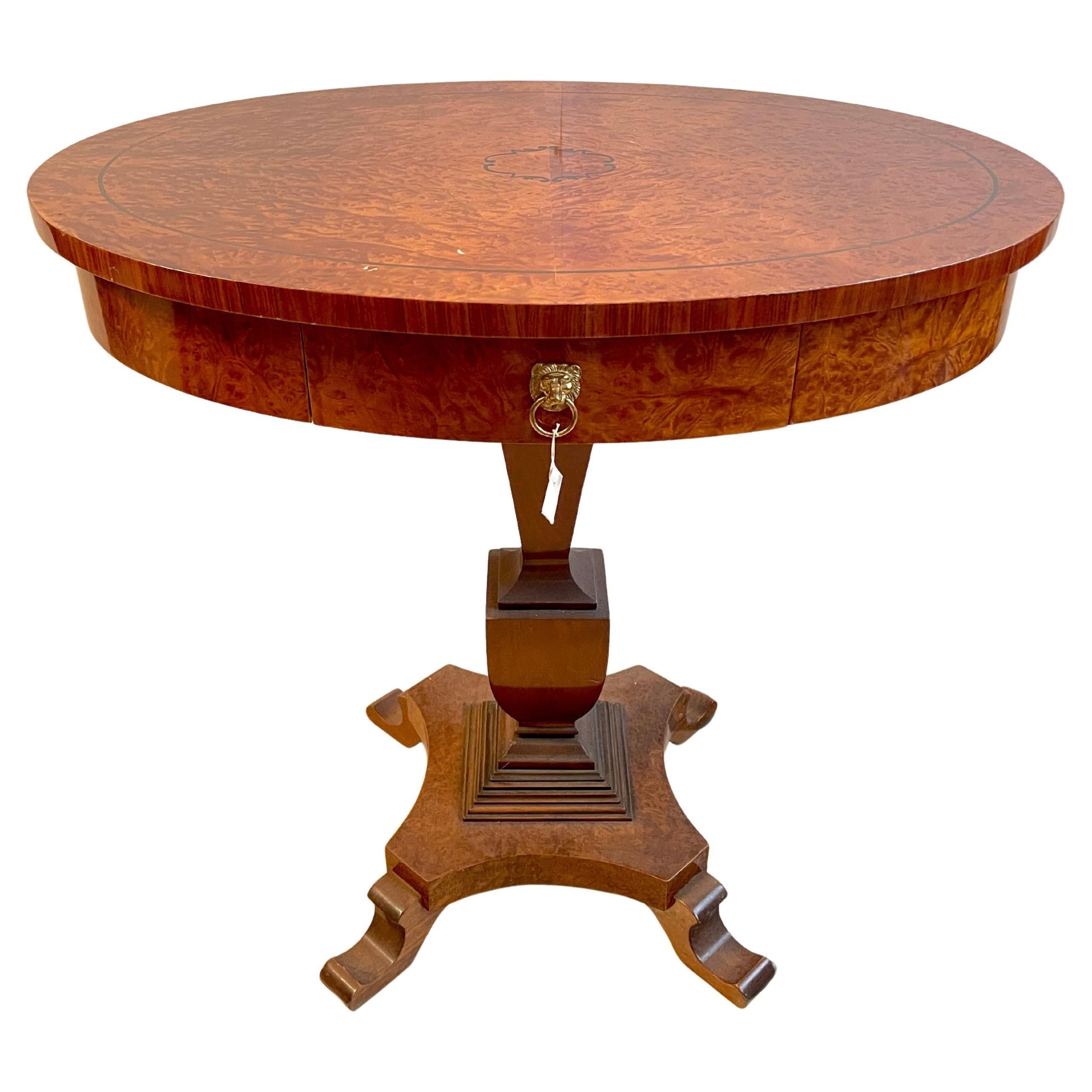 Tavolino in legno stile Biedermeier italiano XX secolo