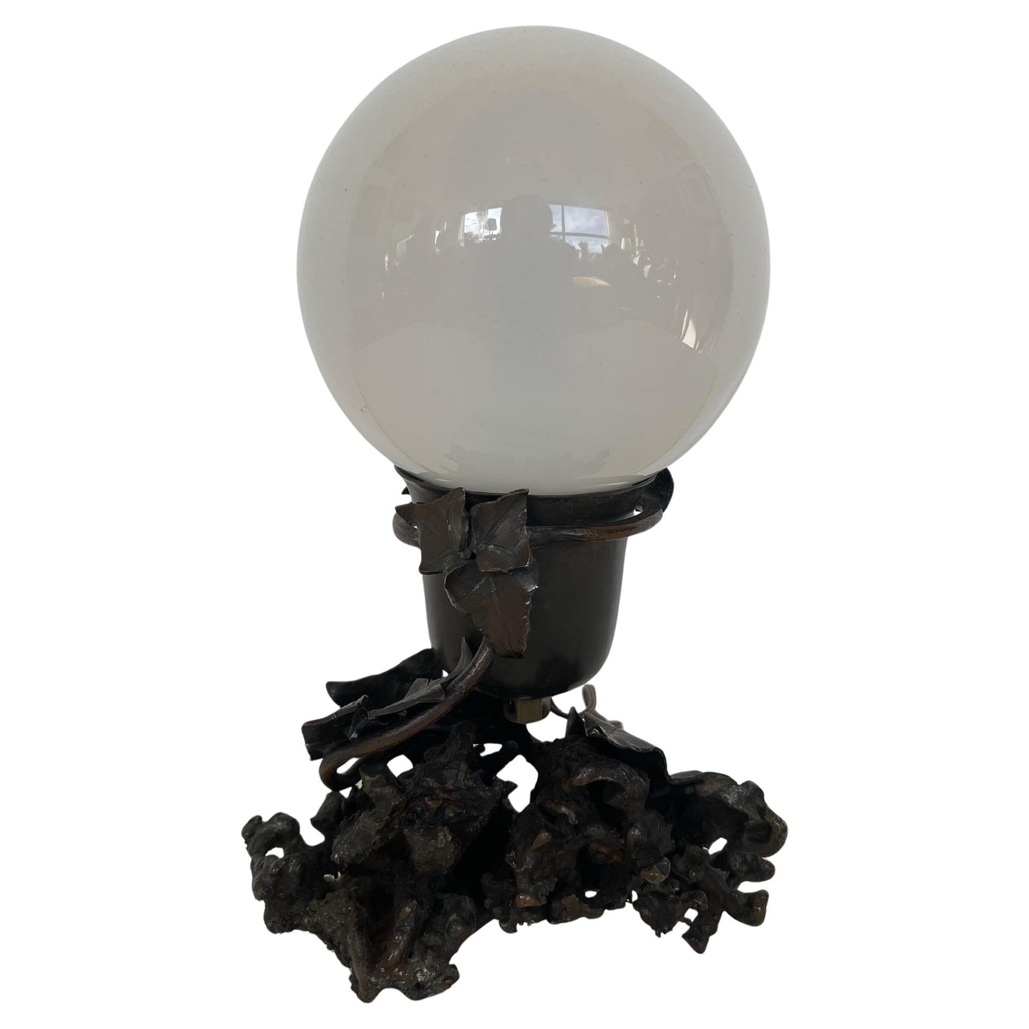 Lampada da comodino Moon in stile ArtDeco degli anni '50, italiana