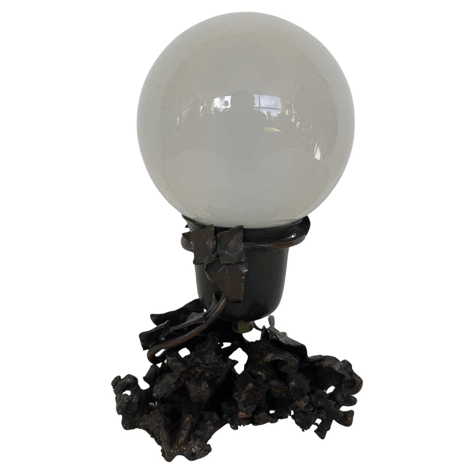 Lampada da comodino Moon in stile ArtDeco degli anni '50, italiana