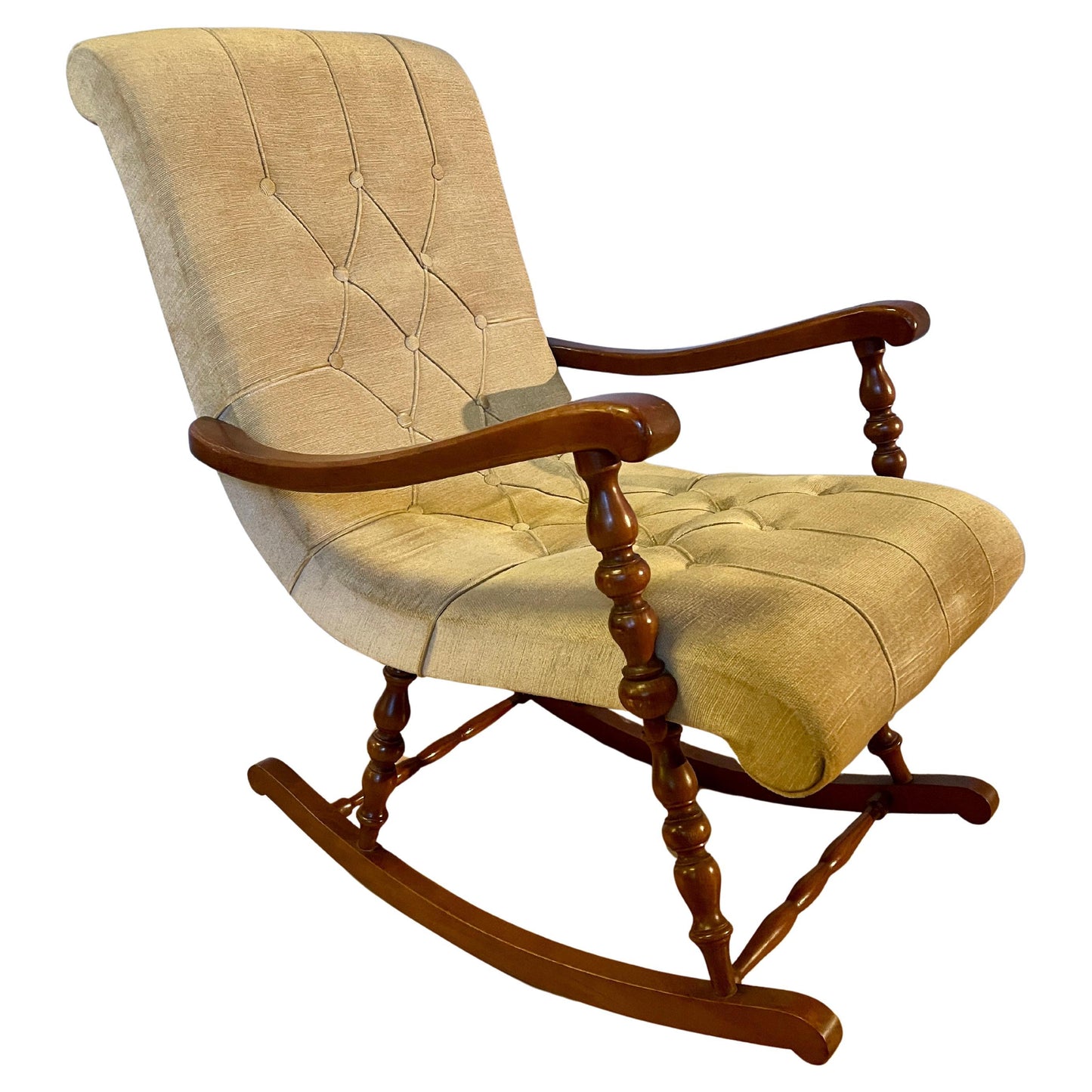 Elegante sedia a dondolo stile classico italiano anni '90