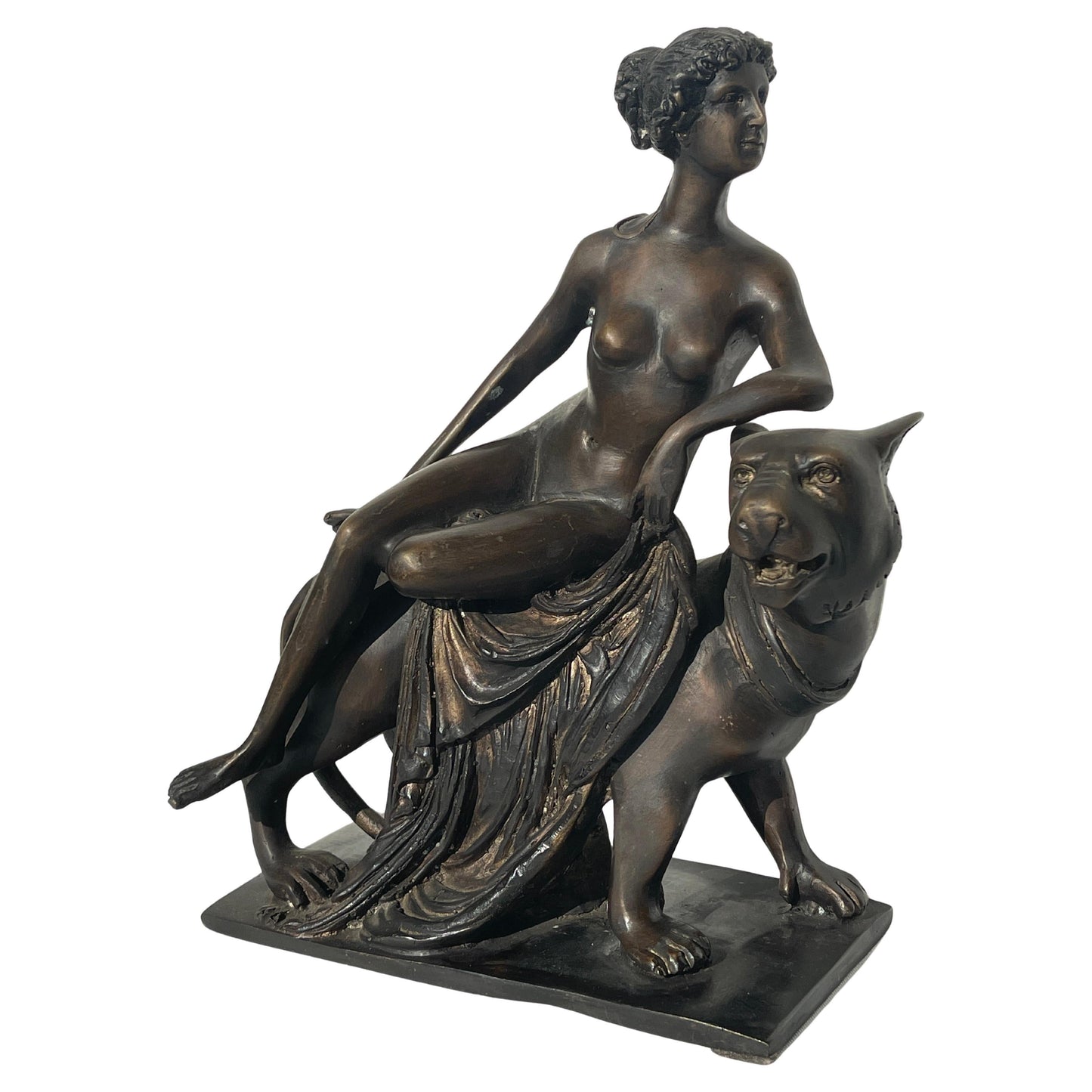 Scultura, Arianna in bronzo che cavalca una pantera, XX secolo