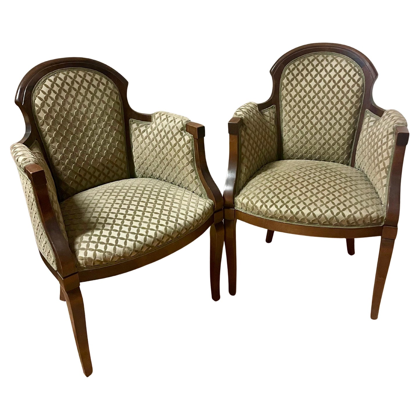 Coppia di poltroncine eleganti in stile classico Luigi Filippo